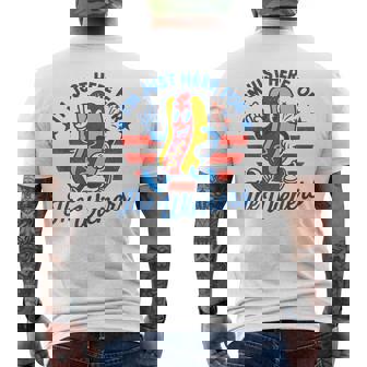 4Th Of July Hot Dog Usa Patriotic Independence Day Men's T-shirt Back Print | Mazezy