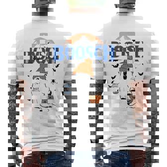 Boo Ghost Halloween Beer Drinking Spooky Season Men Men's T-shirt Back Print | Mazezy