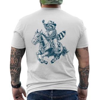 Cowboy Raccoon Rodeo Men's T-shirt Back Print - Thegiftio UK
