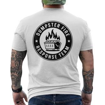 Dumpster Fire Response Team Meme Lover Humor Men's T-shirt Back Print - Thegiftio UK