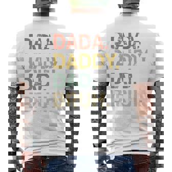 Fathers Day For Dad Grandpa Dada Daddy Dad Bruh Men's T-shirt Back Print - Monsterry