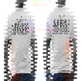 Making America Great Since 1945 77Th Birthday Men's T-shirt Back Print | Mazezy