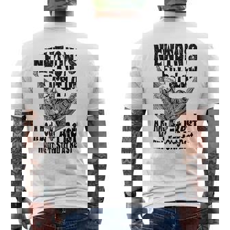 Physics ニュートンの第一法則体 安静時科学 メンズTシャツ バックプリント - Kawaiitshirt