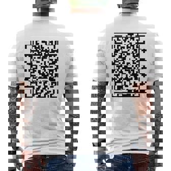 Qr President Trump Dance Code On Back Men's T-shirt Back Print - Thegiftio