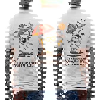 Summerween Cute Spooky Summer Ghost Halloween Lover Men's T-shirt Back Print - Monsterry