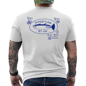 Super Tuna Drawing Tuna Fish Jin Super Tuna Kpop Men's T-shirt Back Print | Mazezy
