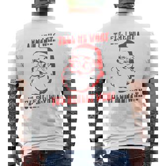 Tell Me What You Really Want Christmas メンズTシャツ バックプリント - Kawaiitshirt