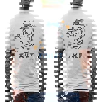 Toilet Meme Cat Men's T-shirt Back Print - Thegiftio UK