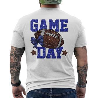 Game Day Football Bling Bling Game Day Vibes Football Lover Men's T-shirt Back Print - Thegiftio