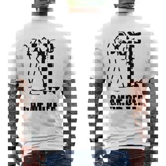 Game Over Jga Recién Casados Látigo Cerveza B Camiseta Hombre Estampado Espalda - Regaloses