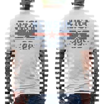 Gavin Newsom 2028 For President Election Campaign Men's T-shirt Back Print | Mazezy