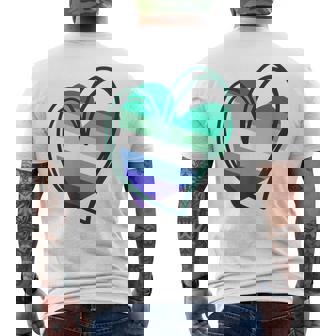 Gay Hombre Mlm Orgullo Lindo Corazón Lgbt Bandera Gay Camiseta Hombre Estampado Espalda - Regaloses