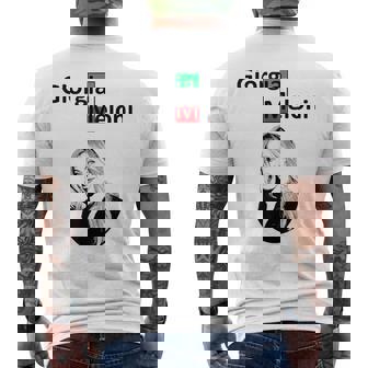 Giorgia Meloni Hermanos De Italia Camiseta Hombre Estampado Espalda - Regaloses