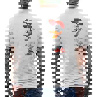 Groovige 年金ダック 年金受給者r ダック おかしな退職年金 メンズTシャツ バックプリント - Kawaiitshirt