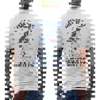 Guess What Week It Is Shark Lover 2025 Ocean Wildlife Men's T-shirt Back Print | Mazezy