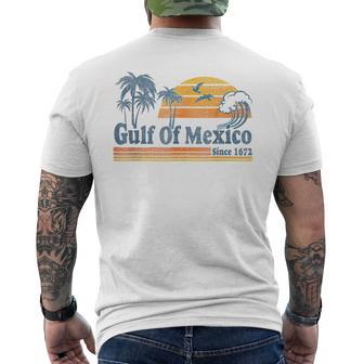 Gulf Of Mexico Since 1672 Retro Vintage Beach Men's T-shirt Back Print - Thegiftio UK
