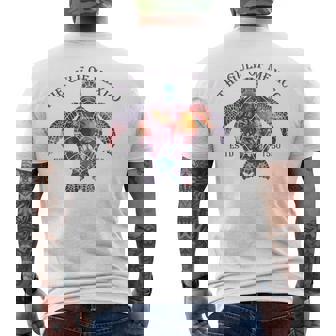 Gulf Of Mexico Turtle Vintage Men's T-shirt Back Print - Monsterry