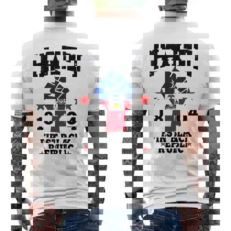 Haiti First Black Republic History Since 1804 Men's T-shirt Back Print | Mazezy