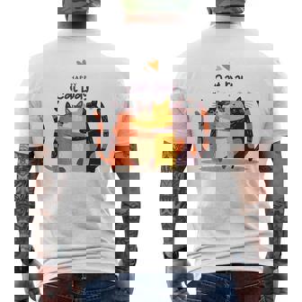 Happy Cat Day Lindos Gatos Abrazadores Para Amantes De Los Gatos Camiseta Hombre Estampado Espalda - Regaloses