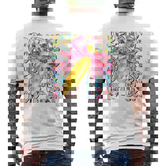 Happy Dot Day Pencil Coquette Bow Polka Dot Sept 15Th Girly Men's T-shirt Back Print | Mazezy