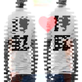 I Heart Bz イニシャル I Love BZ 姓 B Z メンズTシャツ バックプリント - Kawaiitshirt