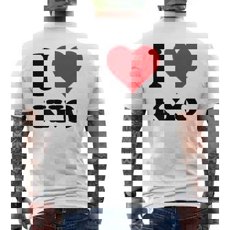I Heart Kyo ファーストネーム I Love パーソナライズ メンズTシャツ バックプリント - Kawaiitshirt