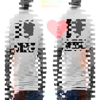 I Heart Miyu ファーストネーム I Love パーソナライズ メンズTシャツ バックプリント - Kawaiitshirt