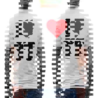 I Heart Yt Initials I Love YT First And Last Name Y T メンズTシャツ バックプリント - Kawaiitshirt