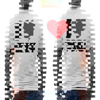 I Heart Yukiファーストネーム I Love パーソナライズ メンズTシャツ バックプリント - Kawaiitshirt