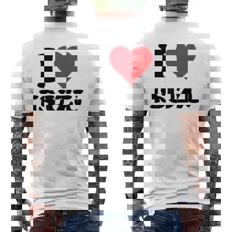 I Heart いすゞ ファーストネーム I Love パーソナライズ メンズTシャツ バックプリント - Kawaiitshirt