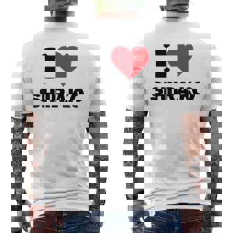 I Heart 白子ジャパンラブ 日本のお土産品 メンズTシャツ バックプリント - Kawaiitshirt