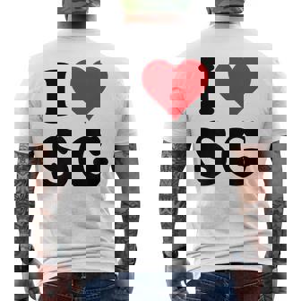 I Heartg イニシャル I LoveG 姓 G メンズTシャツ バックプリント - Kawaiitshirt