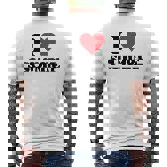 I Heartumire 名 I Love パーソナライズ メンズTシャツ バックプリント - Kawaiitshirt