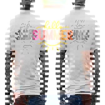 Hello Summer Cool Colorful Popsicle Graphic Men's T-shirt Back Print - Thegiftio UK