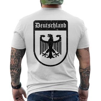 Herren Deutschland Flagge Deutscher Adler Deutschland T-Shirt mit Rückendruck - Geschenkecke