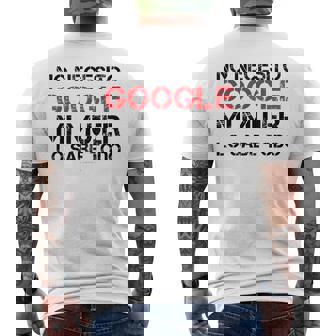 Hombre No Necesito Google Hombre Manga Corta Divertidas Camiseta Hombre Estampado Espalda - Regaloses