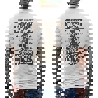 Hoofbeatのリズム カウガール 馬 ロデオ テキサスホース メンズTシャツ バックプリント - Kawaiitshirt