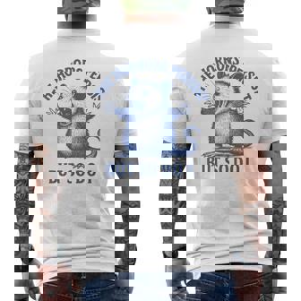 The Horrors Persist But So Do I Opossum Men's T-shirt Back Print - Monsterry