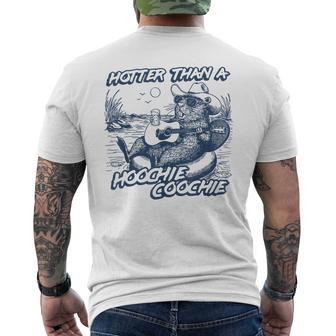 Hotter Than A Hoochie Beaver Coochie Viral Summer Vibes Men's T-shirt Back Print - Thegiftio UK