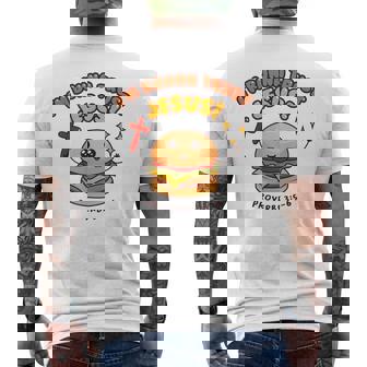 I'm Bunna Trust Jesus 箴言 クリスチャンハンバーガーしゃれ メンズTシャツ バックプリント - Kawaiitshirt