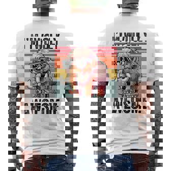 I'm Woolly Awesome 面白い レトロ メンズ レディース キッズ ウーリーマンモス メンズTシャツ バックプリント - Kawaiitshirt