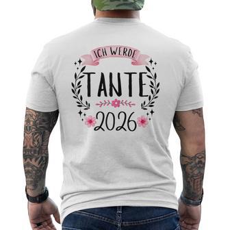 Ich Werde Tante 2026 Tante Loading 2026 Bekanntgabe T-Shirt mit Rückendruck - Geschenkecke
