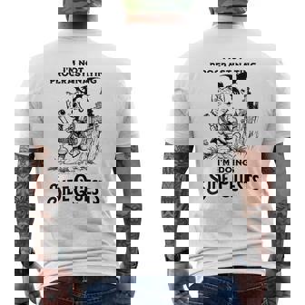 I'm Not Procrastinating I'm Doing Side Quests Rpg Gamer Cat Men's T-shirt Back Print | Mazezy