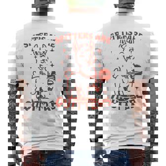 Inappropriate Meme Spitters Are Quitters Adult Humor Men's T-shirt Back Print - Monsterry