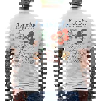 Italian Market Sardines Summer Amalfi Coast Men's T-shirt Back Print - Monsterry