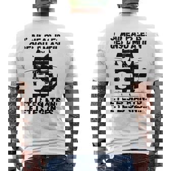 J' Aime Pas Les Gens Du Matin Humour Chat Café Cadeau Drôle T-shirt imprimé au dos - Cadeauxyz