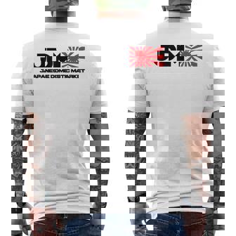 Jdmライジングサン メンズTシャツ バックプリント - Kawaiitshirt