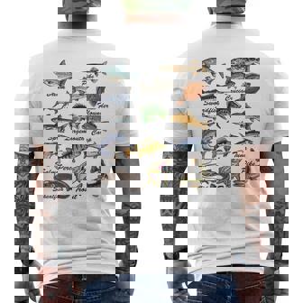 Jeunes Garçons Fishing- Types De Poissons D'eau Douce Drôle Enfants T-shirt imprimé au dos - Cadeauxyz