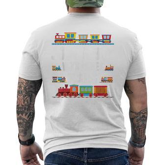 Just A Boy Who Loves Train Toddler Baby Boy Locomotive Men's T-shirt Back Print - Thegiftio UK