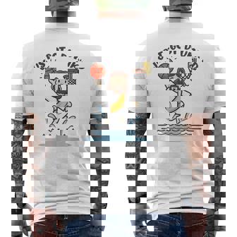 Just Got Dunked Baptism Jesus Playing Basketball Men's T-shirt Back Print - Monsterry